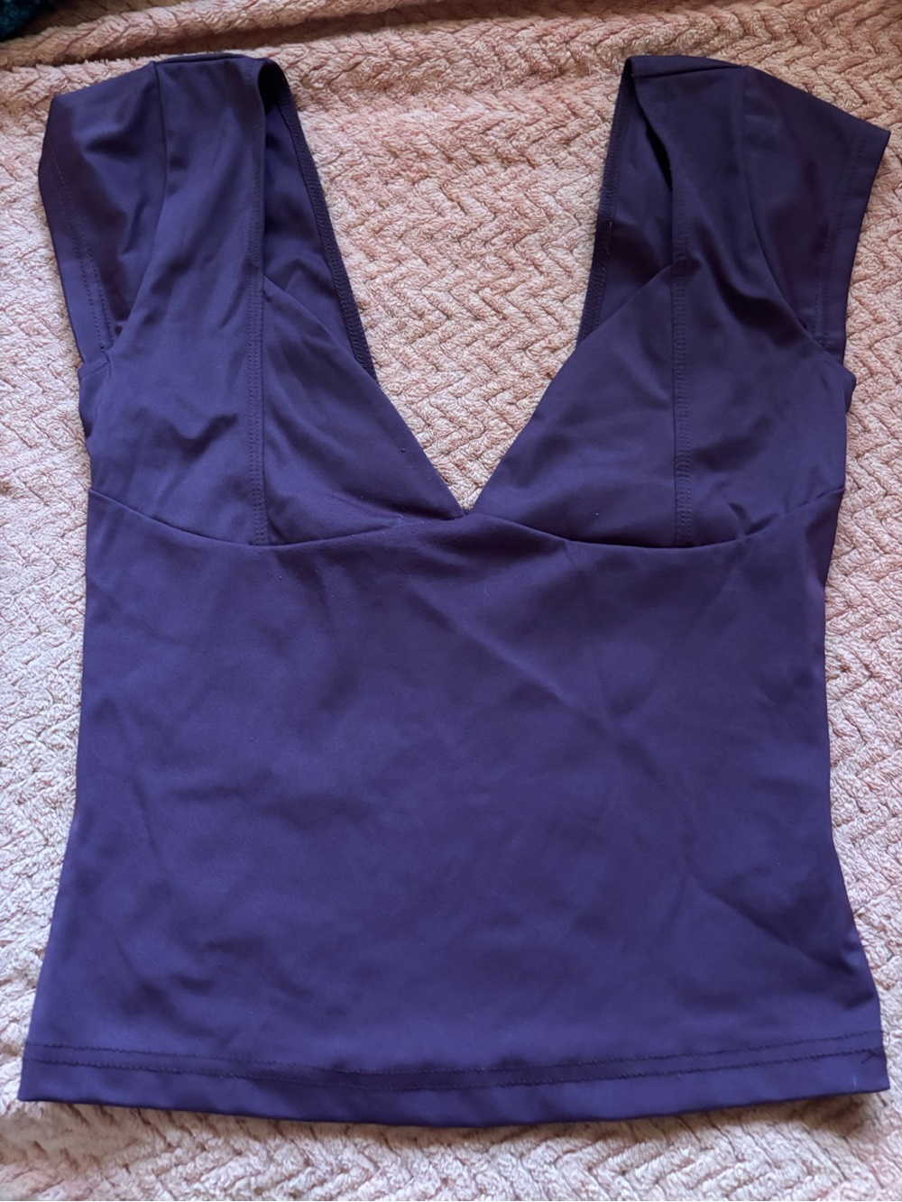 Women’s Deep V-Neck Sleeveless Tank Top - Purple s/m